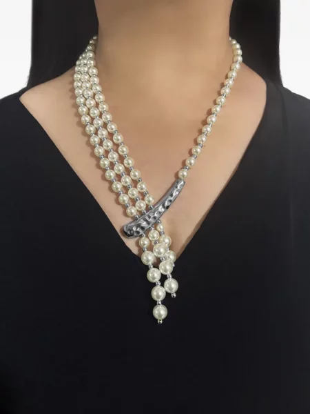 Κολιέ Hzmer Jewelry με μαργαριτάρια ασημί