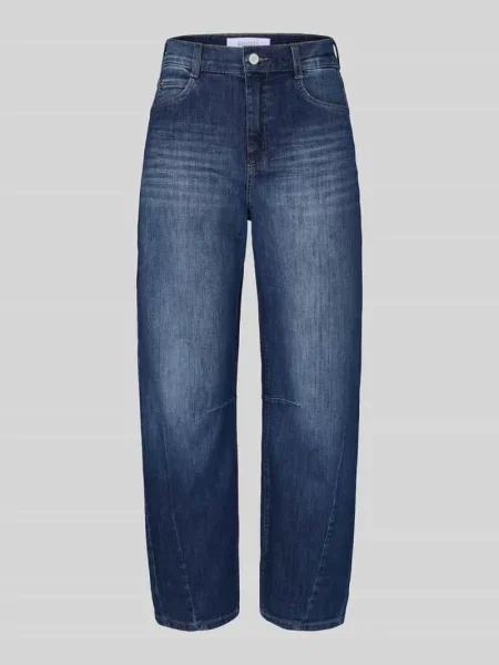 Jeansy o kroju regular fit barrel z mieszanki bawełny model ELLY' Angels niebieskie