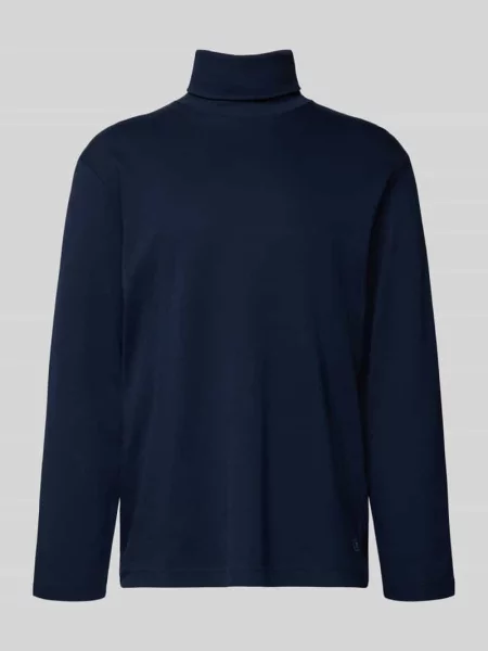 Golf o kroju regular fit z mieszanki bawełny Tom Tailor granatowy