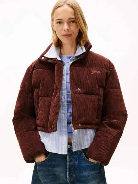Tommy Jeans Átmeneti dzseki csokoládé barna