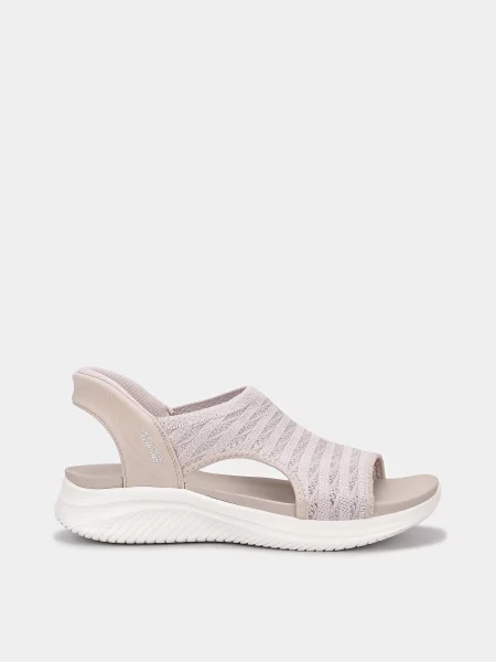 Босоніжки Skechers текстиль бежевий