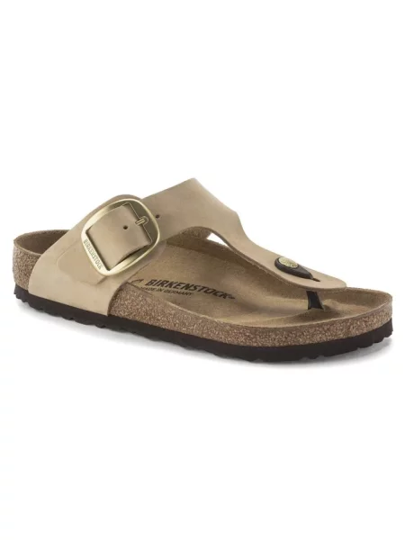 Birkenstock Japonki Gizeh Big Buckle beige beżowe