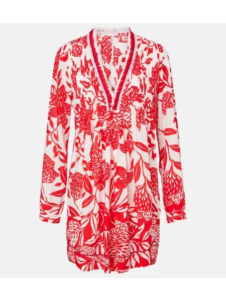 Haljina Poupette St Barth s cvjetnim printom crvena