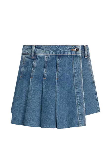 Pantaloni scurți din denim Liu Jo plisate albastru