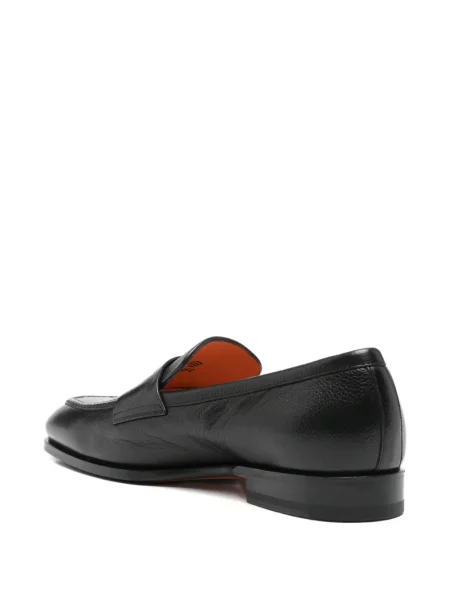 Pantofi loafer Santoni din piele negru