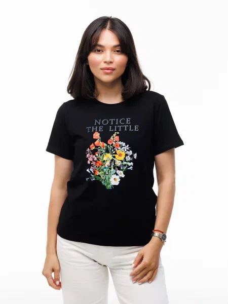 Футболка наталюкс черная