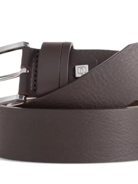 Cu centură curea Piquadro din piele maro