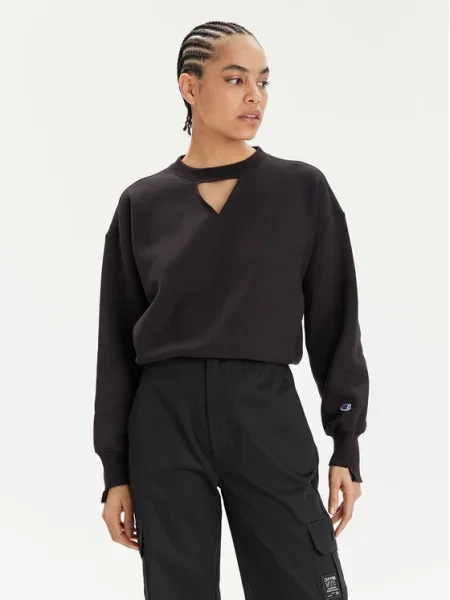 Champion Суитшърт Custom Fit черен