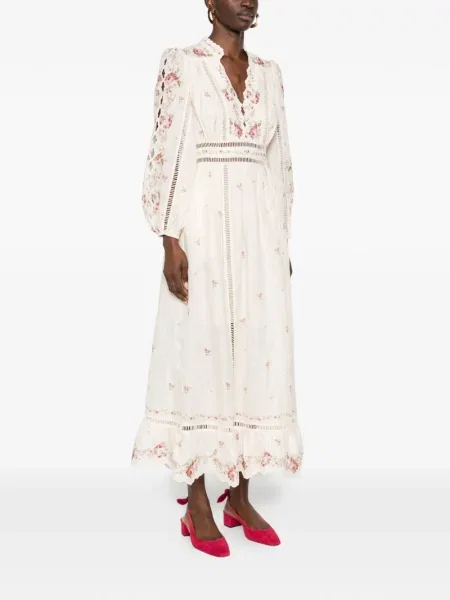 Rochie maxi Zimmermann cu model floral de costum