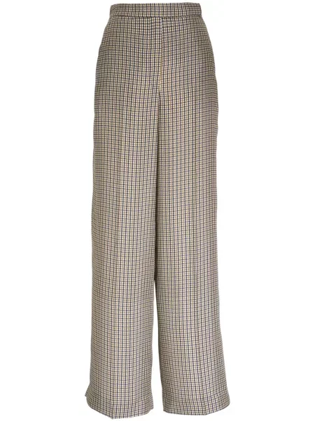 Pantaloni Dorothee Schumacher în carouri cu imagine verde