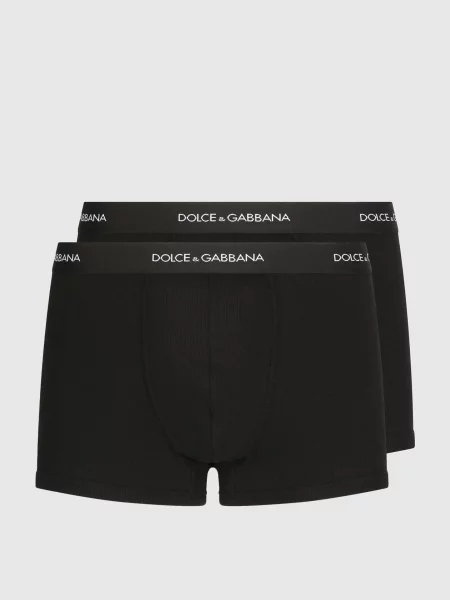 Трусы Dolce&gabbana в рубчик черные