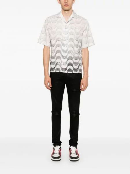 Liesas skinny fit džinsai Amiri juoda