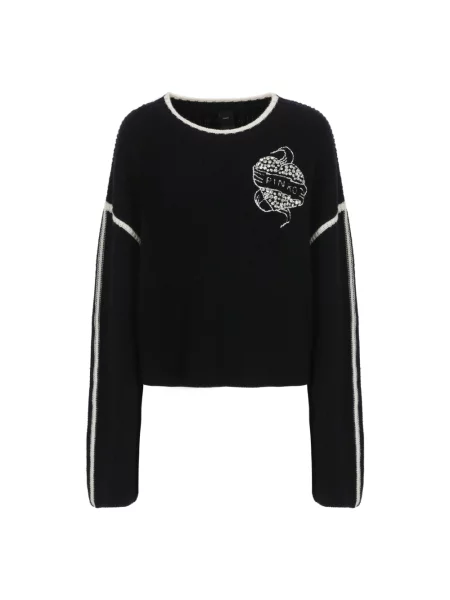 Sweter Pinko wełniany niebieski