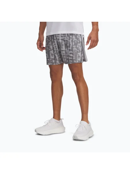 Pantaloni scurți de alergare pentru bărbați Under Armour Launch 7" Print mod gray / steel / reflective