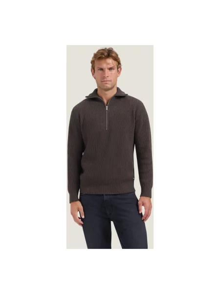 Sweter z golfem Dstrezzed brązowy