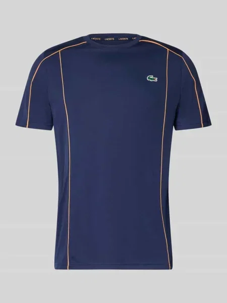 T-shirt o kroju regular fit sport z ochroną uv Lacoste Sport granatowa