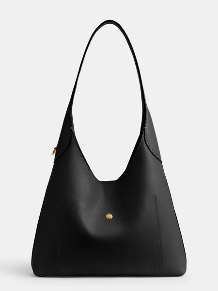 Coach geantă de piele Brooklyn Shoulder Bag 28 negru