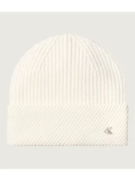 Calvin Klein Gyapjú sapka fehér