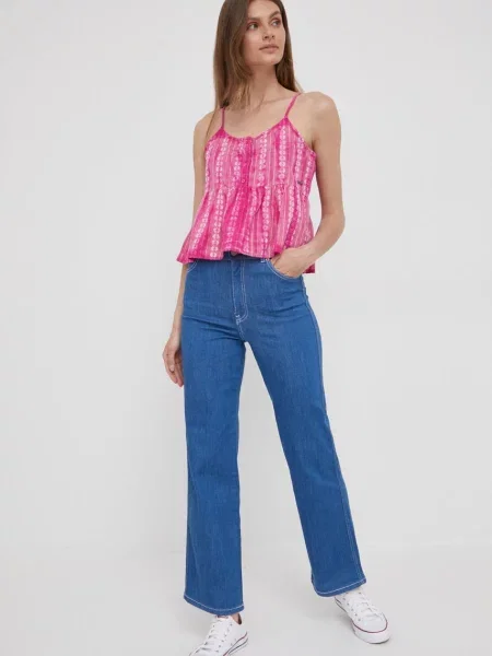 Блузка Pepe Jeans Pam візерунок рожевий