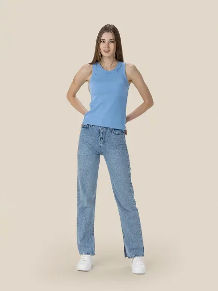 LAWA Майка Бавовна/поліестер/спандекс блакитний