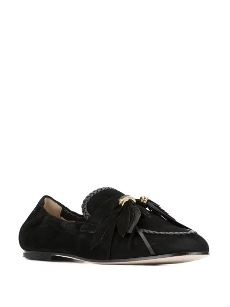 Pantofi loafer Tod's cu pene negru