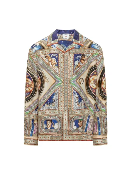 Jedwabna kołnierzykowy koszula Casablanca