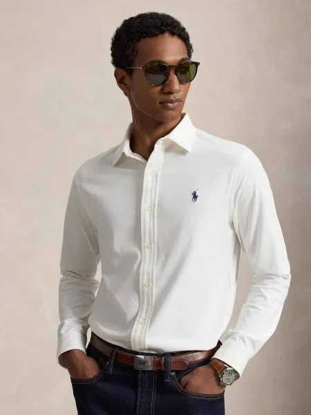 POLO RALPH LAUREN Cămașă oxford | stretch alb