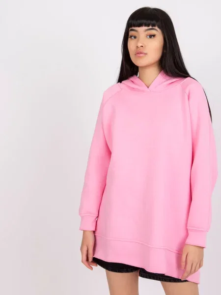 Hanorac cu glugă Fashionhunters cu glugă roz