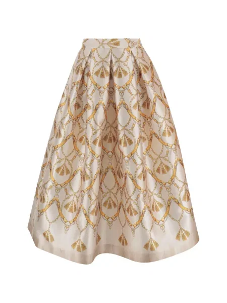 Spódnica midi Lunatica Milano do kolan dzwony