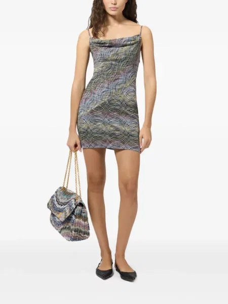 Rochie Missoni tricotate albastru