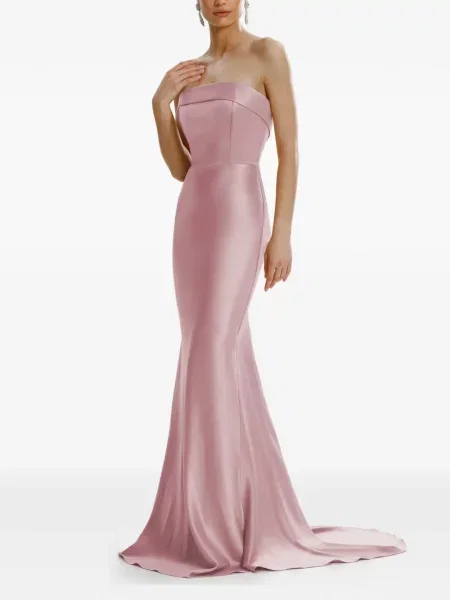 Rochie maxi Framboise de costum roz