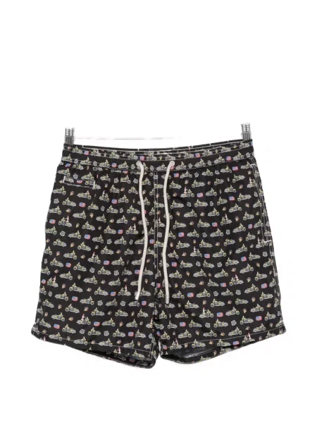 Slip de baie Mc2 Saint Barth cu imagine cu cordon negru