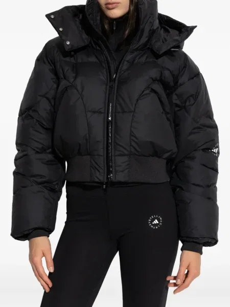 Geacă Adidas By Stella Mccartney cu glugă negru