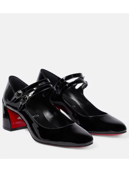 Pantofi cu toc Christian Louboutin din piele de lac negru