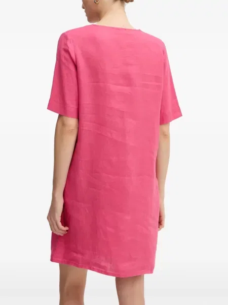 Rochie mini Benetton cu decolteu în V roz