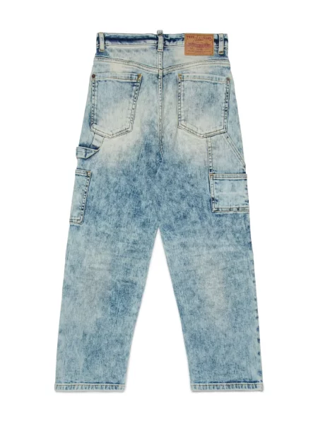 Szerokie jeansy dziecięce Dsquared2 niebieskie