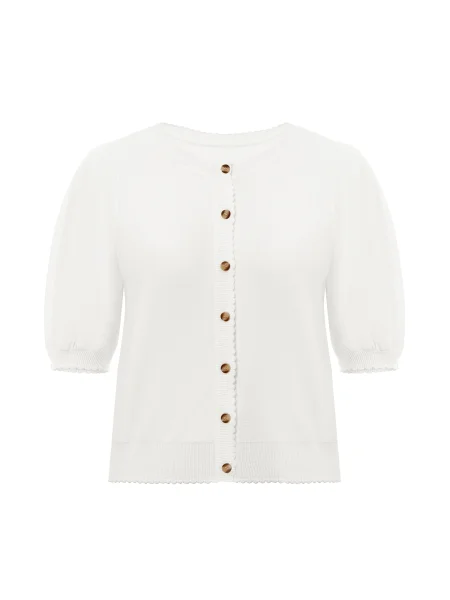 Imily Bela Geacă tricotată alb