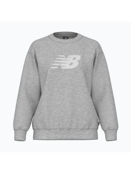 Hanorac crewneck New Balance din fleece gri