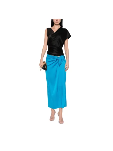 Spódnica Silk95five wiązana niebieska