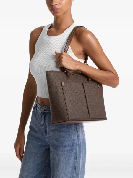 Geantă shopper Michael Michael Kors alb