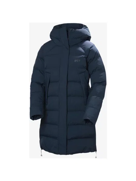 Kurtka z kapturem Helly Hansen Aloura Puffy Parka granatowy XS niebieska