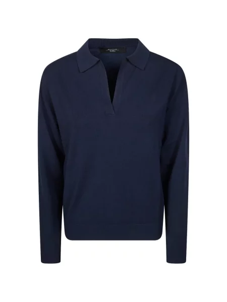 Voiaj top Weekend Max Mara cu decolteu în V albastru