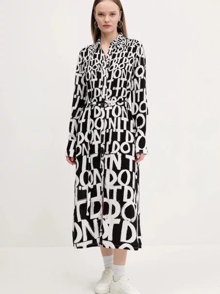 Obleka Desigual TRIPOLI črna