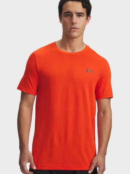 Бесшовная спортивная футболка Under Armour оранжевая