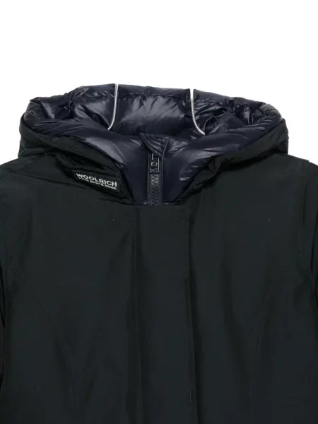 Palton Woolrich cu glugă albastru