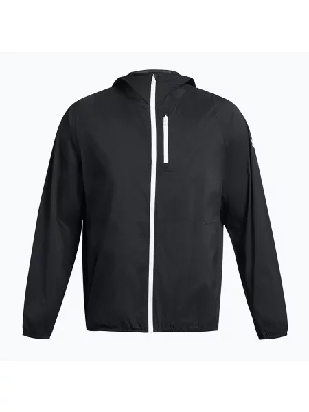 Kurtka do biegania Under Armour Launch Lightweight black/black/white biała