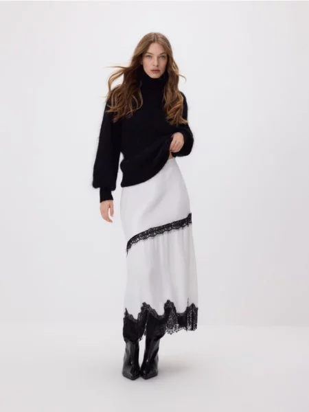 Reserved Спідниця з з мереживом різнобарвний 