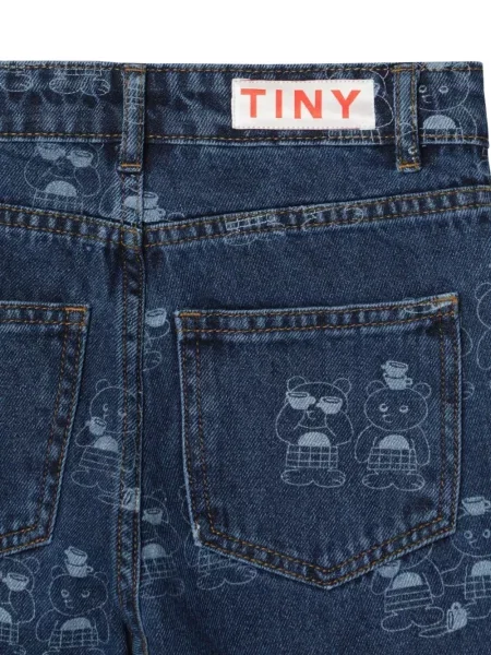 Jeansy straight leg dziecięce Tiny Cottons niebieskie