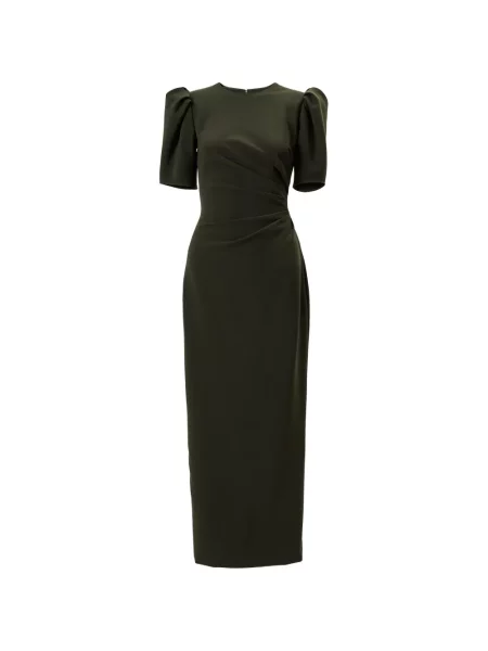 Rochie maxi Carolina Herrera drapată verde