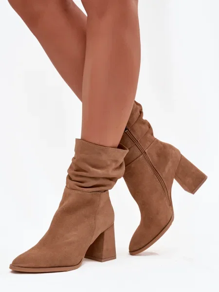 Botine Zazoo din piele maro